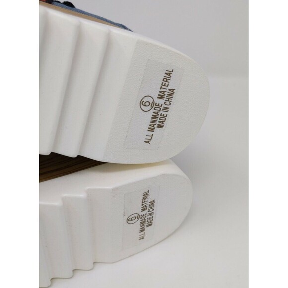 Glister Platform Shoes Women’s Size 6 platform denim floral Mena-21 - Picture 8 of 12